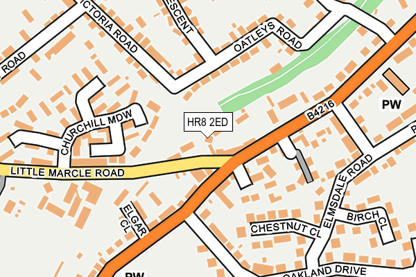 HR8 2ED map - OS OpenMap – Local (Ordnance Survey)