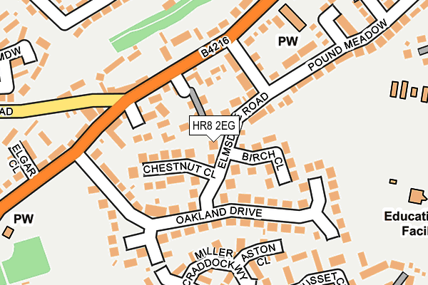 HR8 2EG map - OS OpenMap – Local (Ordnance Survey)