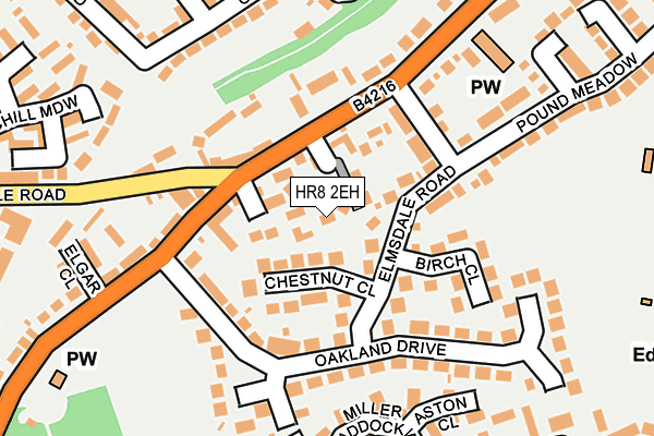 HR8 2EH map - OS OpenMap – Local (Ordnance Survey)