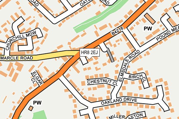 HR8 2EJ map - OS OpenMap – Local (Ordnance Survey)
