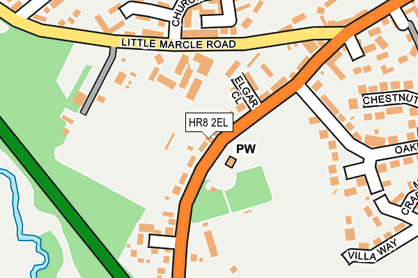 HR8 2EL map - OS OpenMap – Local (Ordnance Survey)