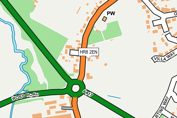 HR8 2EN map - OS OpenMap – Local (Ordnance Survey)