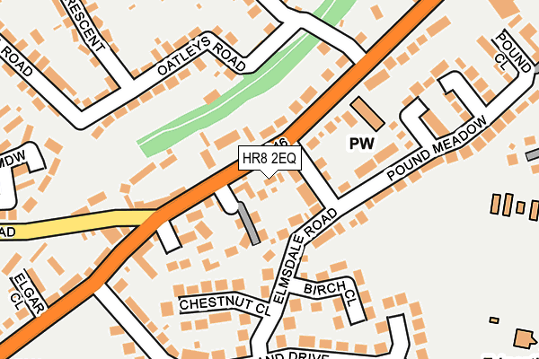 HR8 2EQ map - OS OpenMap – Local (Ordnance Survey)