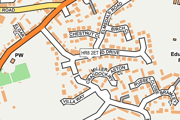 HR8 2ET map - OS OpenMap – Local (Ordnance Survey)