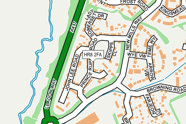 HR8 2FA map - OS OpenMap – Local (Ordnance Survey)