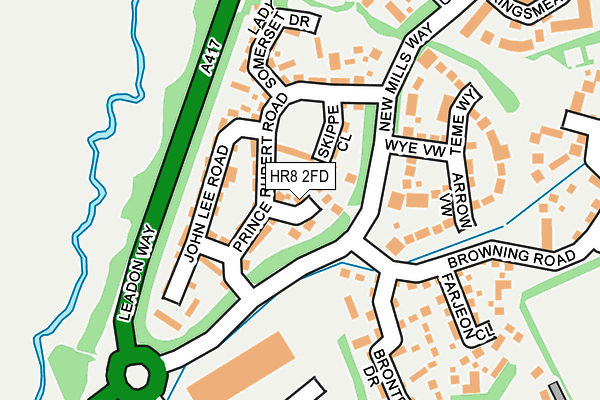 HR8 2FD map - OS OpenMap – Local (Ordnance Survey)