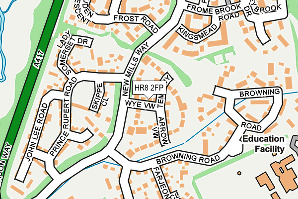 HR8 2FP map - OS OpenMap – Local (Ordnance Survey)
