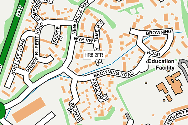 HR8 2FR map - OS OpenMap – Local (Ordnance Survey)