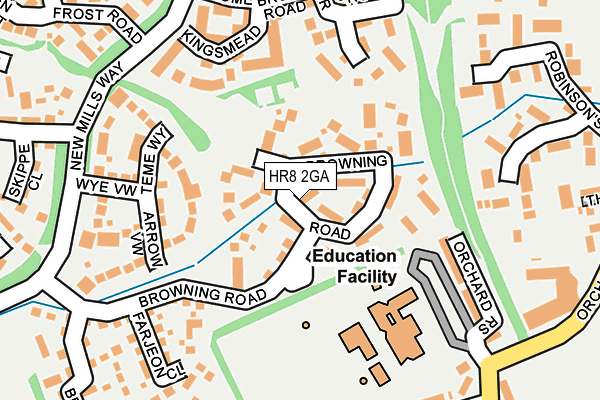 HR8 2GA map - OS OpenMap – Local (Ordnance Survey)