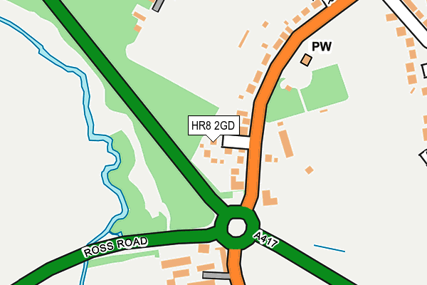 HR8 2GD map - OS OpenMap – Local (Ordnance Survey)