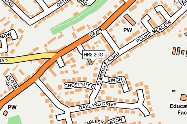 HR8 2GG map - OS OpenMap – Local (Ordnance Survey)