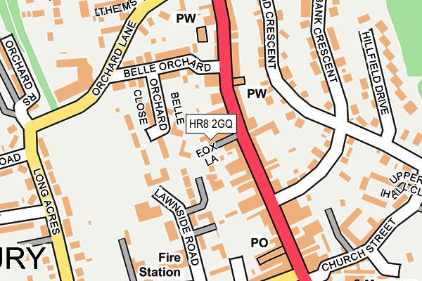 HR8 2GQ map - OS OpenMap – Local (Ordnance Survey)