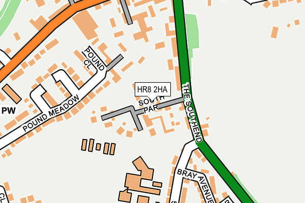 HR8 2HA map - OS OpenMap – Local (Ordnance Survey)