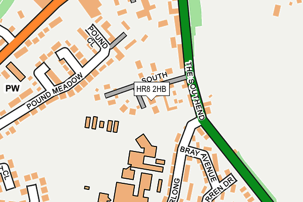 HR8 2HB map - OS OpenMap – Local (Ordnance Survey)