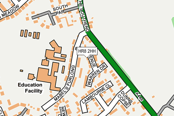 HR8 2HH map - OS OpenMap – Local (Ordnance Survey)