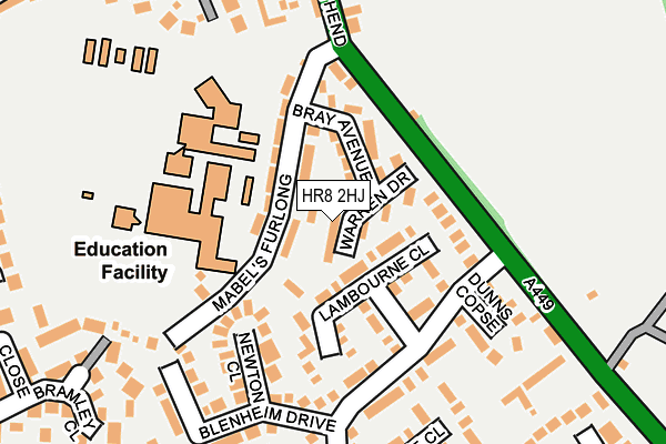 HR8 2HJ map - OS OpenMap – Local (Ordnance Survey)