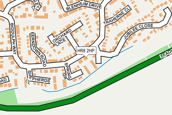 HR8 2HP map - OS OpenMap – Local (Ordnance Survey)