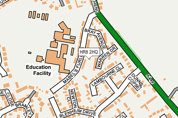 HR8 2HQ map - OS OpenMap – Local (Ordnance Survey)