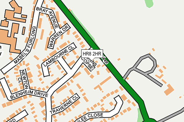 HR8 2HR map - OS OpenMap – Local (Ordnance Survey)