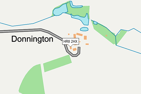 HR8 2HX map - OS OpenMap – Local (Ordnance Survey)