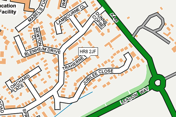 HR8 2JF map - OS OpenMap – Local (Ordnance Survey)