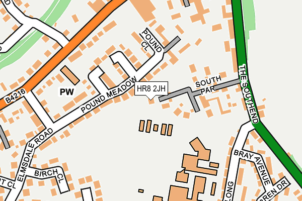 HR8 2JH map - OS OpenMap – Local (Ordnance Survey)