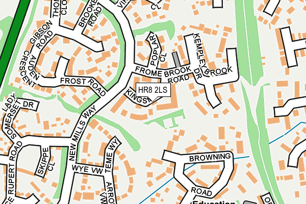 HR8 2LS map - OS OpenMap – Local (Ordnance Survey)