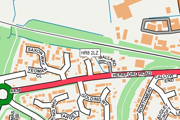 HR8 2LZ map - OS OpenMap – Local (Ordnance Survey)