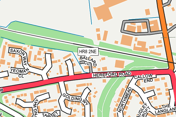HR8 2NE map - OS OpenMap – Local (Ordnance Survey)