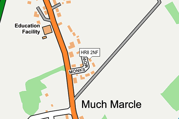 HR8 2NF map - OS OpenMap – Local (Ordnance Survey)