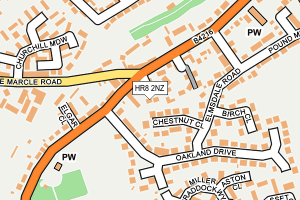 HR8 2NZ map - OS OpenMap – Local (Ordnance Survey)