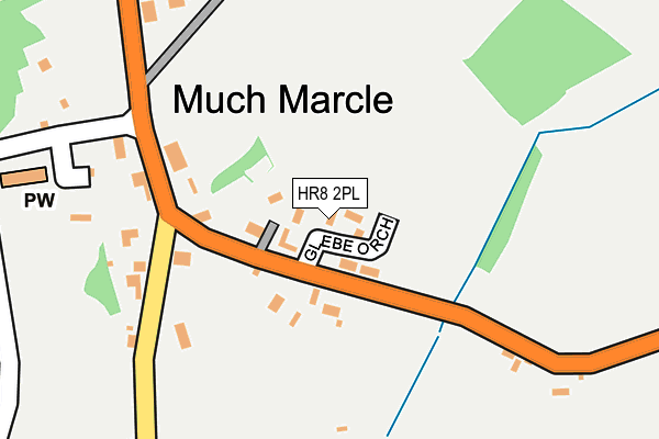 HR8 2PL map - OS OpenMap – Local (Ordnance Survey)