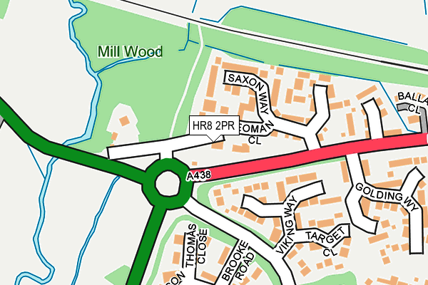 HR8 2PR map - OS OpenMap – Local (Ordnance Survey)