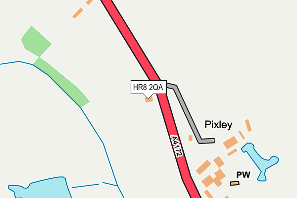 HR8 2QA map - OS OpenMap – Local (Ordnance Survey)