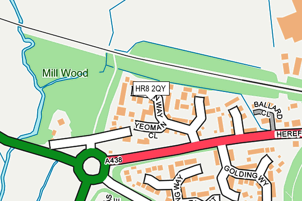 HR8 2QY map - OS OpenMap – Local (Ordnance Survey)