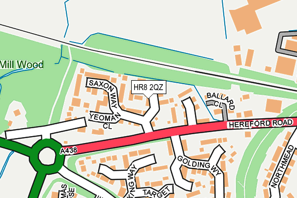 HR8 2QZ map - OS OpenMap – Local (Ordnance Survey)