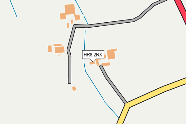 HR8 2RX map - OS OpenMap – Local (Ordnance Survey)