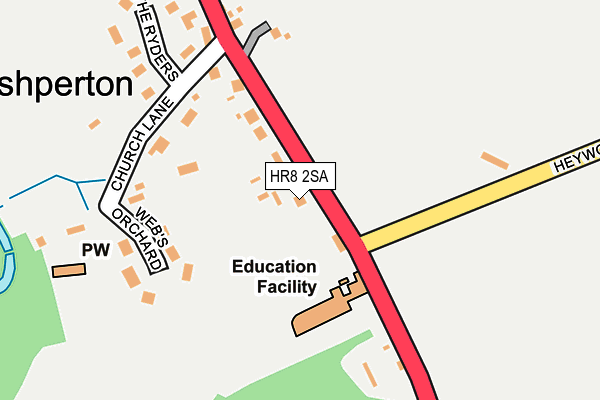 HR8 2SA map - OS OpenMap – Local (Ordnance Survey)