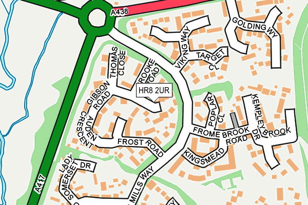 HR8 2UR map - OS OpenMap – Local (Ordnance Survey)