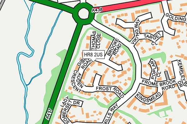 HR8 2US map - OS OpenMap – Local (Ordnance Survey)