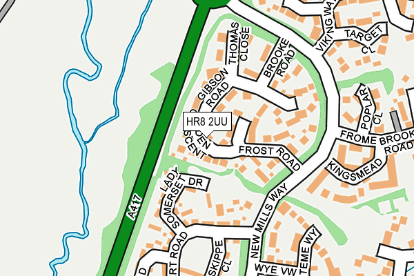 HR8 2UU map - OS OpenMap – Local (Ordnance Survey)