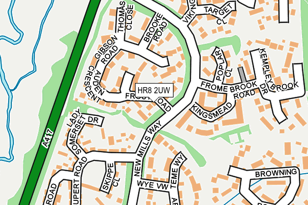 HR8 2UW map - OS OpenMap – Local (Ordnance Survey)