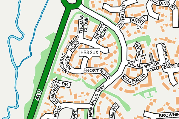 HR8 2UX map - OS OpenMap – Local (Ordnance Survey)