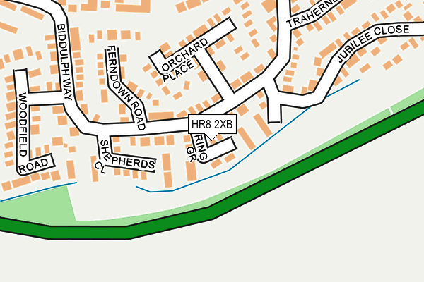 HR8 2XB map - OS OpenMap – Local (Ordnance Survey)