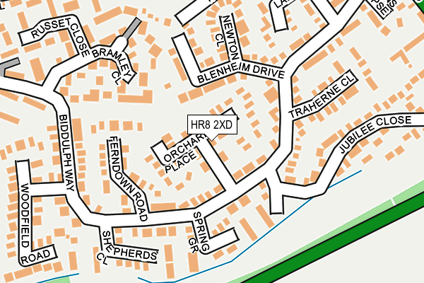 HR8 2XD map - OS OpenMap – Local (Ordnance Survey)