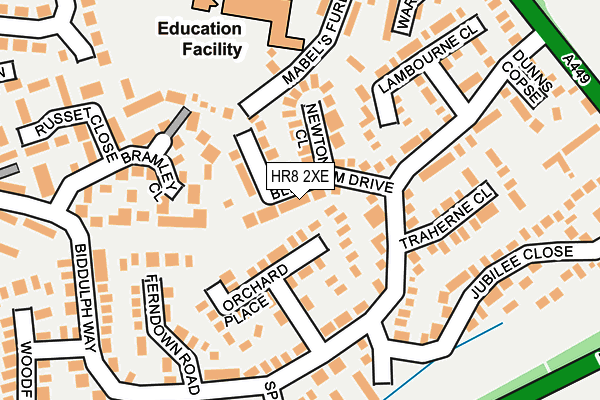 HR8 2XE map - OS OpenMap – Local (Ordnance Survey)
