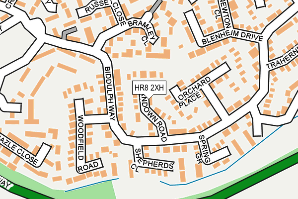 HR8 2XH map - OS OpenMap – Local (Ordnance Survey)