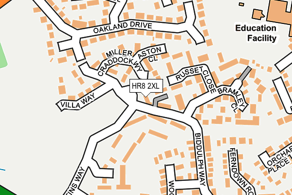 HR8 2XL map - OS OpenMap – Local (Ordnance Survey)