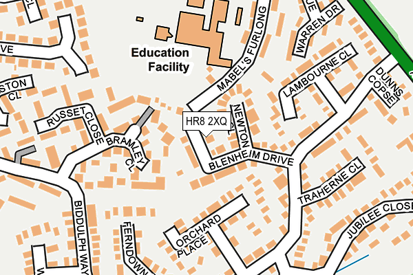 HR8 2XQ map - OS OpenMap – Local (Ordnance Survey)