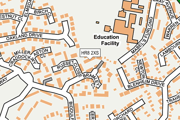 HR8 2XS map - OS OpenMap – Local (Ordnance Survey)